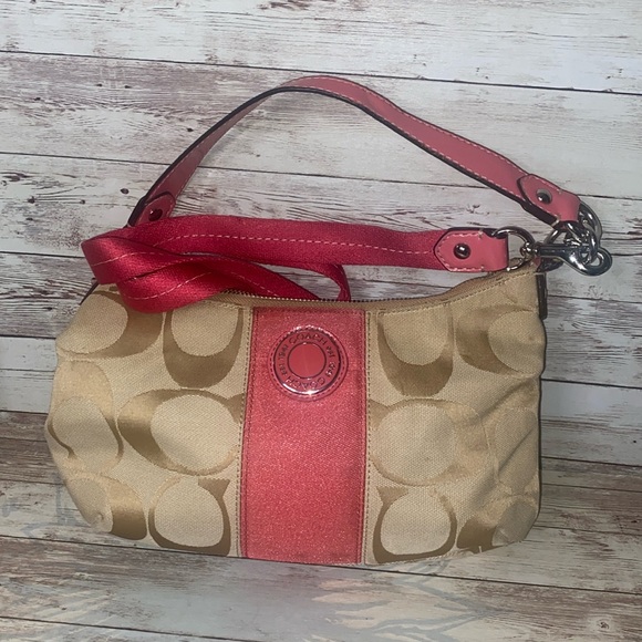 Coach Handbags - Coach Signature Stripe Demi Purse A1221-F19218